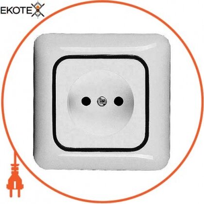 Розетка без з/к, зовнішній монтаж, 220В, Enext, 202/2