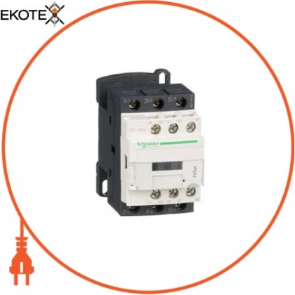Контактор D 3P, 9А, АЛЕ + НЗ, 240В, 50 / 60Гц, зажим під гвинт, Schneider, LC1D09U7