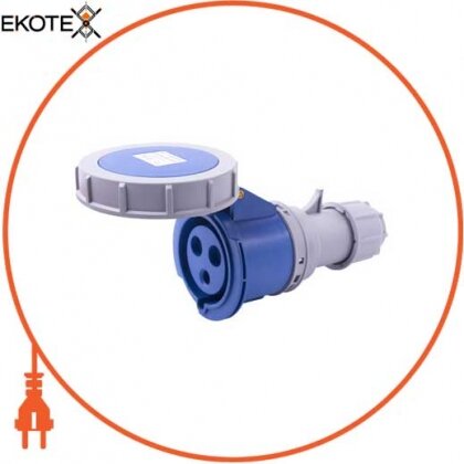 Силова розетка переносна e.socket.223.32.67, 3п., 230В, 32А, IP 67, Enext, i082016