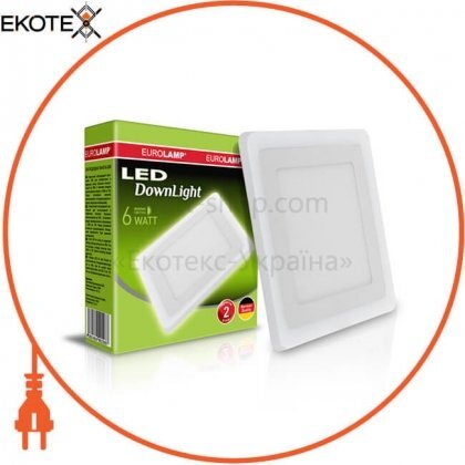 Eurolamp LED-DLS-6/4(white) светодиодный eurolamp led светильник квадратный точечный 6w 4000k(white)