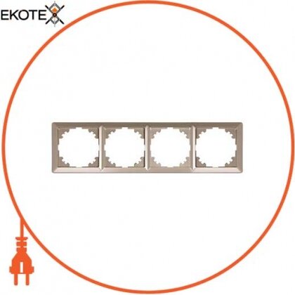 Рамка e.lux.10084L.4.fr.nickel 4-місцева , "нікель", Enext, ins0040059