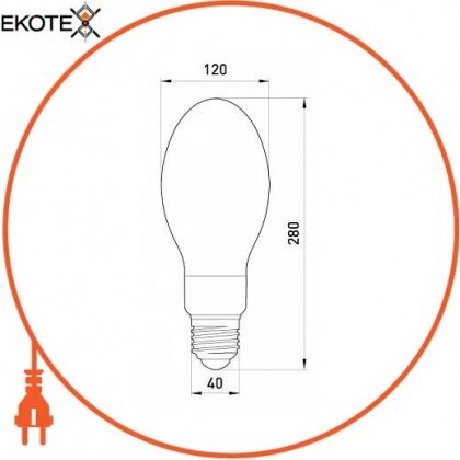 Enext l0460004 лампа ртутна високого тиску e.lamp.hpl.e40.400, е40, 400 вт