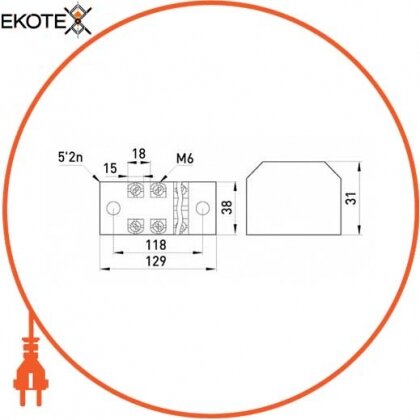 Enext p056021 клеммная колодка защищенная e.tc.protect.60.6, 60а, 6 полюсов