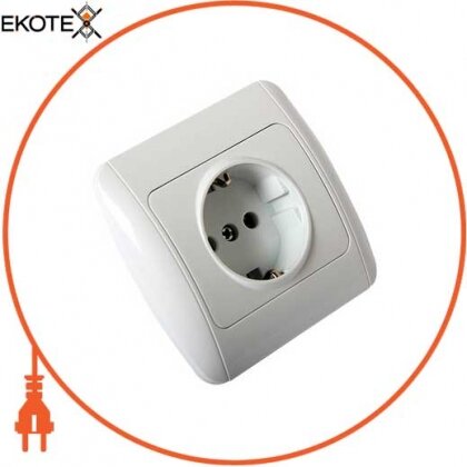 Розетка e.install.stand.810 з з/к з рамкою, Enext, s035026