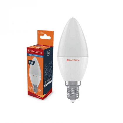 Лампа світлодіодна свічка  ELECTRUM 8W E14 4000K A-LC-1429