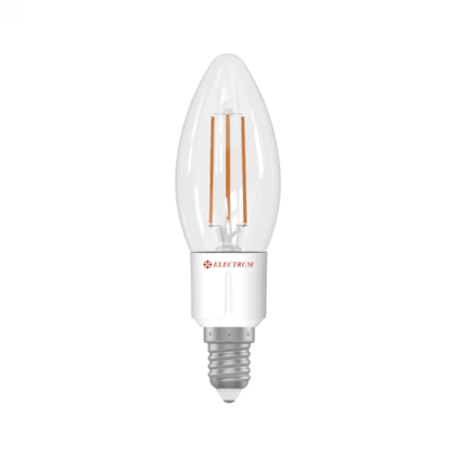 Лампа світлодіодна свічка ретро прозорий скляний корпус  ELECTRUM 5W E14 4000K A-LC-1880, Electrum, A-LC-1880