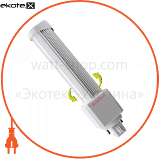 Лампа світлодіодна компактна PL-поворотна LW-12 6W G24 4000K A-LW-0248, Electrum, A-LW-0248