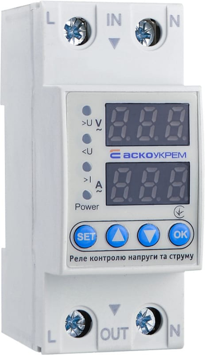 Реле контролю напруги та струму RKV 2P 40A, АСКО-УКРЕМ, A0010230001
