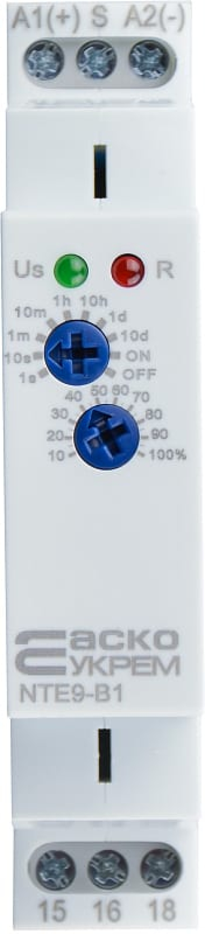 Реле затримки часу на вимкнення NTE9-B1 AC/DC 12-240V, АСКО-УКРЕМ, A0010240003