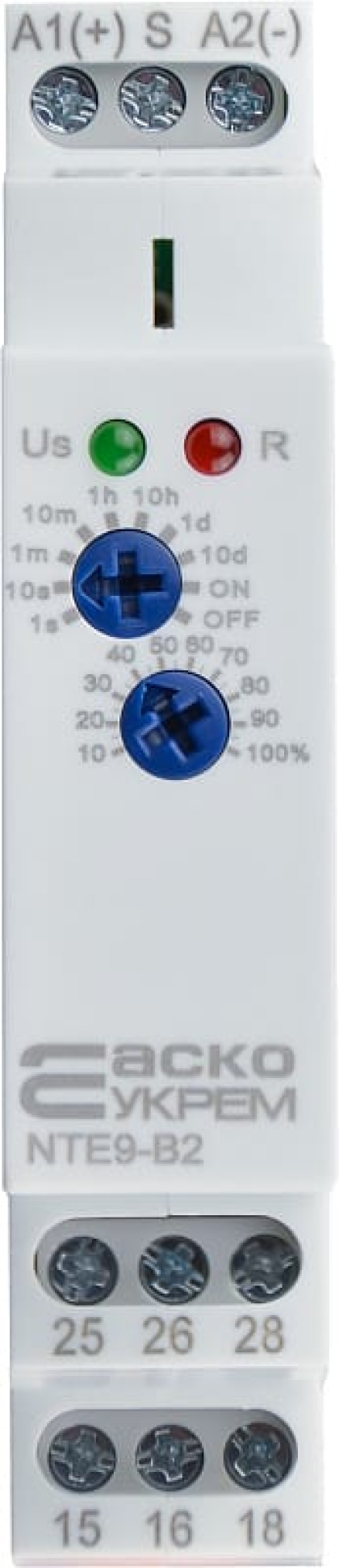 Реле затримки часу на вимкнення  NTE9-B2 AC/DC 12-240V, АСКО-УКРЕМ, A0010240004