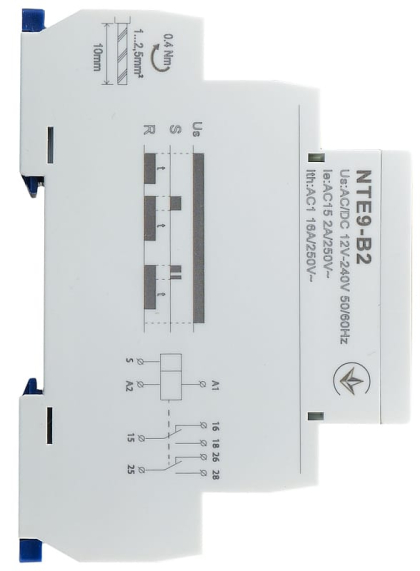 Реле затримки часу на вимкнення  NTE9-B2 AC/DC 12-240V, АСКО-УКРЕМ, A0010240004