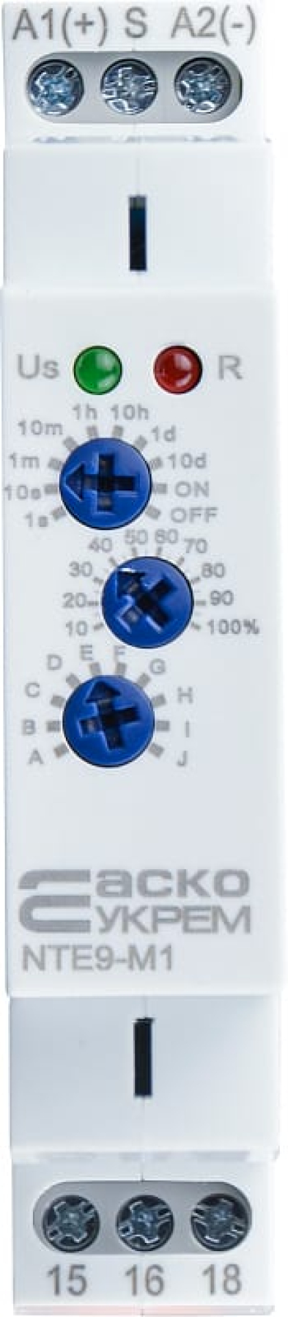 Реле часу багатофункціональне NTE9-M1 AC/DC 12-240V, АСКО-УКРЕМ, A0010240005