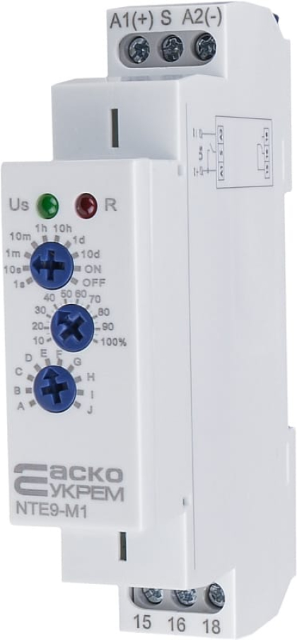 Реле часу багатофункціональне NTE9-M1 AC/DC 12-240V, АСКО-УКРЕМ, A0010240005