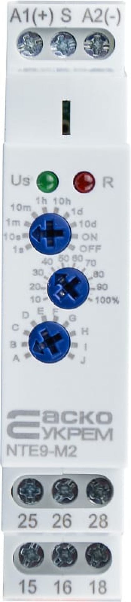 Реле часу багатофункціональне NTE9-M2 AC/DC 12-240V, АСКО-УКРЕМ, A0010240006