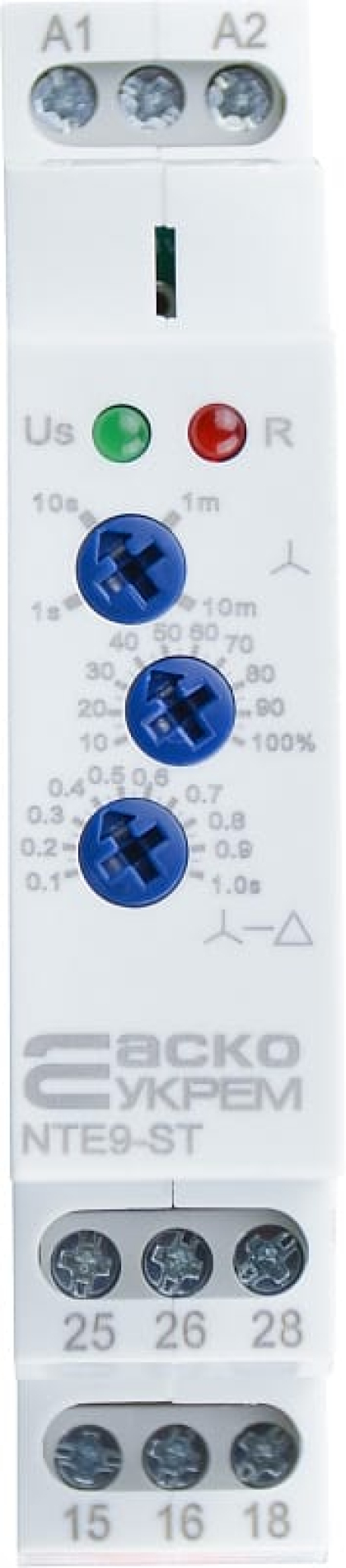 Реле часу зірка/трикутник NTE9-ST AC/DC 12-240V, АСКО-УКРЕМ, A0010240010