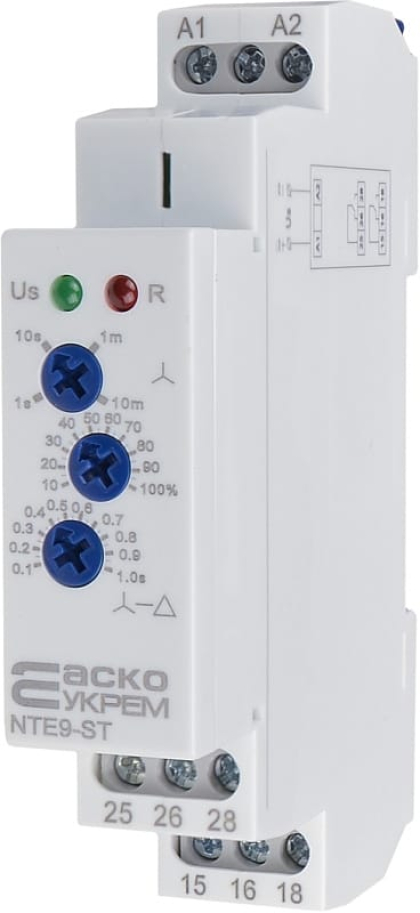 Реле часу зірка/трикутник NTE9-ST AC/DC 12-240V, АСКО-УКРЕМ, A0010240010