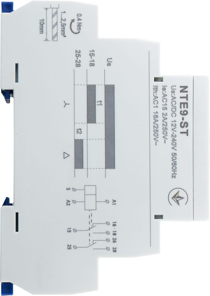 Реле часу зірка/трикутник NTE9-ST AC/DC 12-240V, АСКО-УКРЕМ, A0010240010