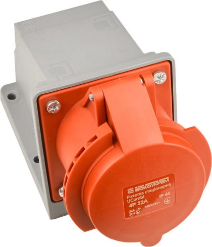 Розетка стаціонарна серії  UСombi 4P 32A IP 44, АСКО-УКРЕМ, A0080010147