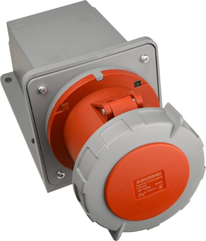 Розетка стаціонарна серії  UСombi 4P 125A   IP 67, АСКО-УКРЕМ, A0080010151