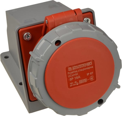 Розетка стаціонарна серії  UСombi 5P  16A IP 67, АСКО-УКРЕМ, A0080010154