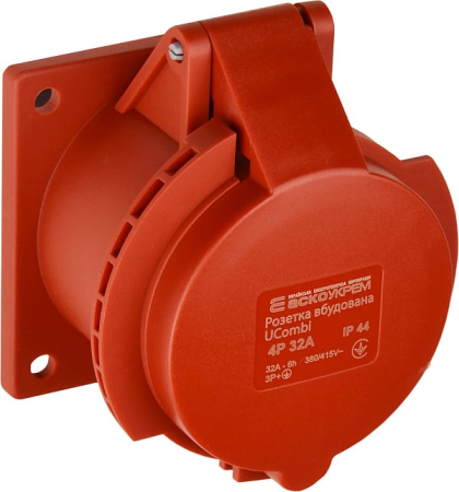 Розетка вбудована серії UCombi 4P 32A IP 44, АСКО-УКРЕМ, A0080010161