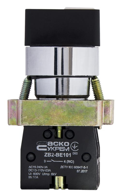 XB2-BD33 Кнопка поворотна 3-поз. Станд. ручка, АСКО-УКРЕМ, A0140010005