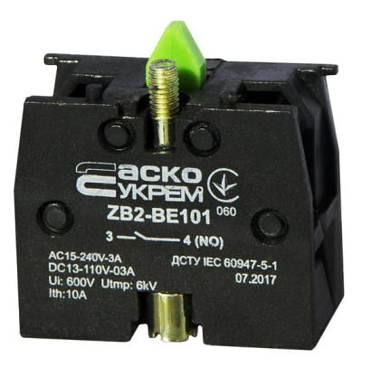 ZB2-BE101 NO Контакт до кнопок ХB2, АСКО-УКРЕМ, A0140010025