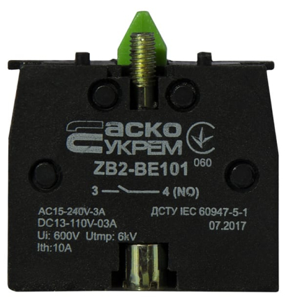 ZB2-BE101 NO Контакт до кнопок ХB2, АСКО-УКРЕМ, A0140010025