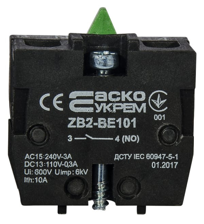 ZB2-BE101 NO Контакт до постів, АСКО-УКРЕМ, A0140010027