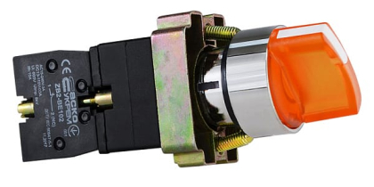 XB2-BK2565 Кнопка жовта поворотна 2-поз. з підсвічуванням, АСКО-УКРЕМ, A0140010081