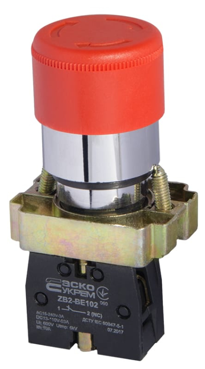 XB2-BS442 Кнопка безпеки.Повернення поворотом. d30mm, АСКО-УКРЕМ, A0140010082
