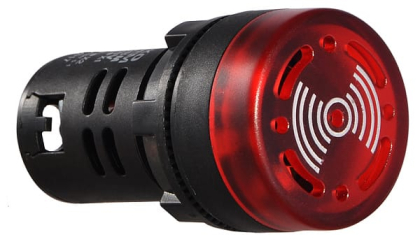 Зумер блимаючий AD22-22 BM/r червоний 220V АC, АСКО-УКРЕМ, A0140030159