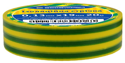 Ізострічка 0,13мм*19мм/20м жовто-зелена, АСКО-УКРЕМ, A0150020009