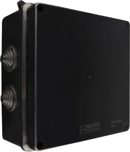 Розподільча  коробка серії UAtmo Jet Black 150*150*70 (уп. 9шт), АСКО-УКРЕМ, A0150170035