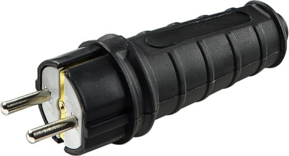 Вилка каучукова подовжена 2Р+PE 16А IP44, АСКО-УКРЕМ, A0250010002