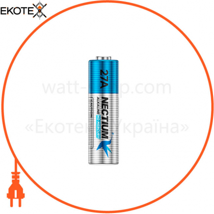 Щелочная батарейка Nectium Alkaline A27 12V 1шт/уп blister