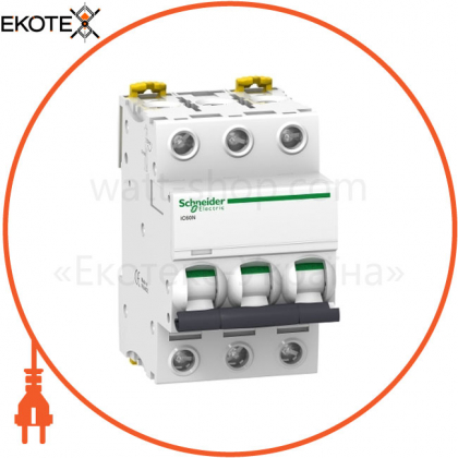 Автоматичний вимикач Schneider Electric iC60N 3P 40A C, Schneider, A9F79340