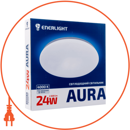 Cвітильник стельовий ENERLIGHT AURA 24Вт 4000К, Enerlight, AURA24SMD80N