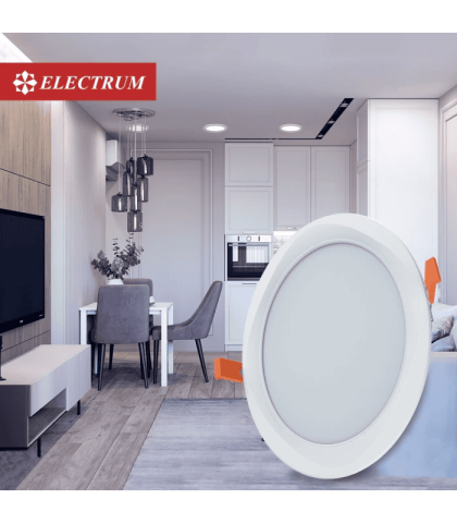 Світильник стельовий вбудований світлодіодний круглий ELECTRUM 9Вт 4000К  LEO M  B-LD-1956, Electrum, B-LD-1956