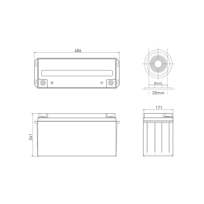 EUROELECTRIC Акумулятор гелевий 12V 150Ah, Euroelectric, Battery-12/150(G)