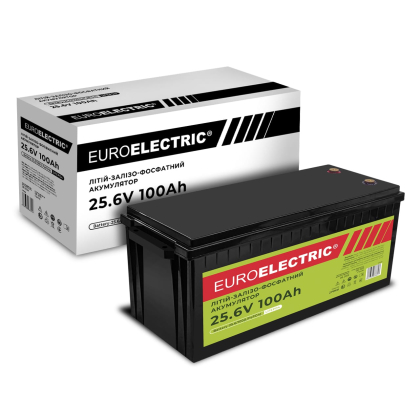 EUROELECTRIC Акумулятор літій-залізо-фосфатний (LiFePO4) 25.6V 100Ah, Euroelectric, Battery-25.6/100(LiFePO4)