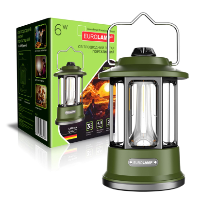EUROLAMP Світлодіодний ліхтар портативний 6W смарагдовий, Eurolamp, CL-6W(green)