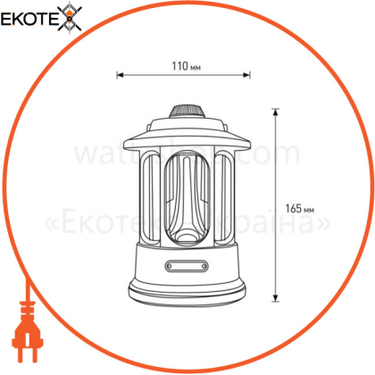 EUROLAMP Светодиодный фонарь портативный 6W battery+Type-C белый (40)