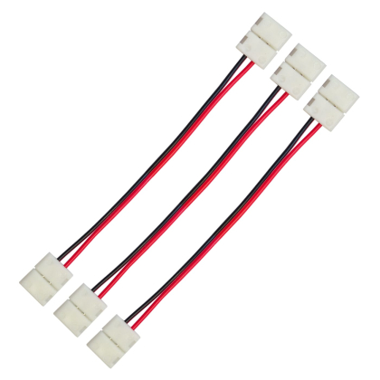 Конектор кутовий для LED SMD стрічки 8мм IP20, 12-24V, 0-1A, дріт 15см набір 3 шт EUROLAMP, Eurolamp, CNCTR-8mm(SMD)C