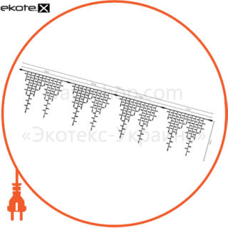 Люмьер EL415-304CWF наружная уличная гирлянда-сталактит stalactite light (icicle) на резиновом кабеле el415-304cwf