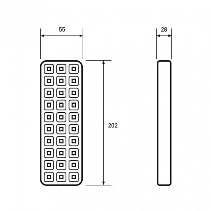EUROLAMP Світлодіодний світильник з акумулятором 2W, Eurolamp, EM-30SMD/2W