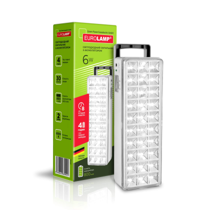 EUROLAMP Світлодіодний світильник аварійний з акумулятором 6W, Eurolamp, EM-30SMD/6W