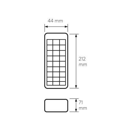 EUROLAMP Світлодіодний світильник аварійний з акумулятором 6W, Eurolamp, EM-30SMD/6W