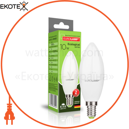 EUROLAMP LED Лампа ECO серія "P" CL 10W E14 4000K (100)