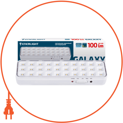 Cвітильник аварійний ENERLIGHT GALAXY 100Лм 6500К Li 3,7В 1,2Агод, Enerlight, GALAXY100SMD12C